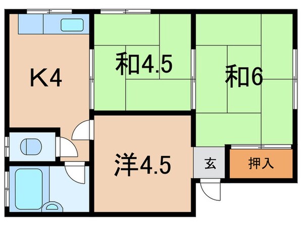 ミノルマンション東館の物件間取画像